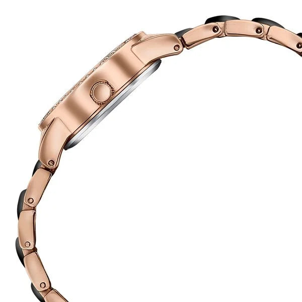 Sonata SP80136KD01 | Sonata Poze Quartz Analog White Dial Two Toned Metal & Plastic Strap Watch For Women