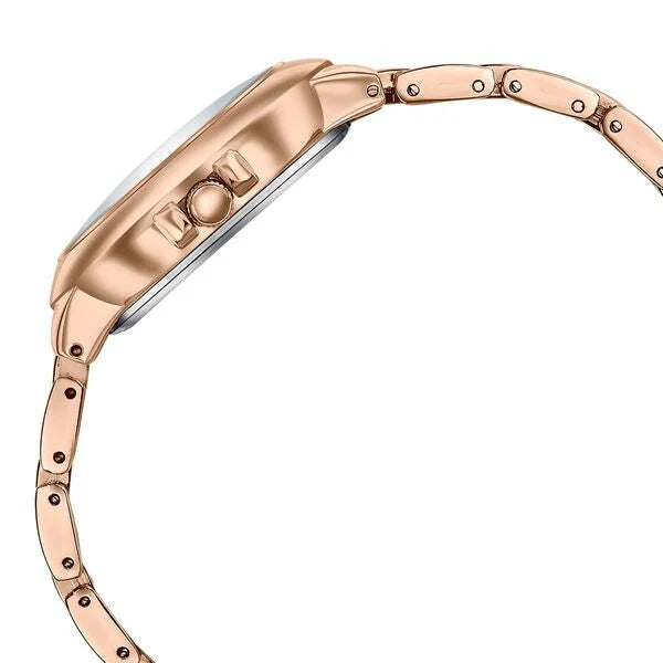Sonata SP80158WM01 | Poze By Sonata Quartz Analog Pink Dial Rose Gold Metal Strap Watch For Women