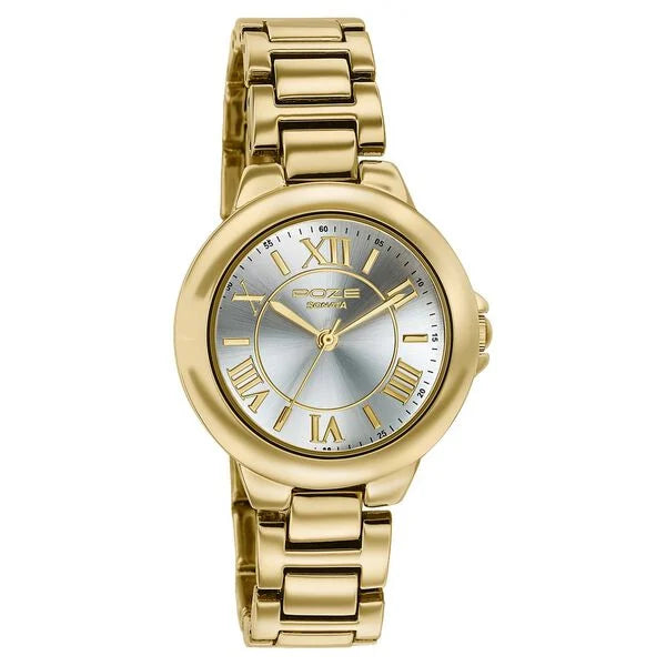 Sonata 80158YM01 | Poze By Sonata Quartz Analog silver Dial Golden Metal Strap Watch For Women