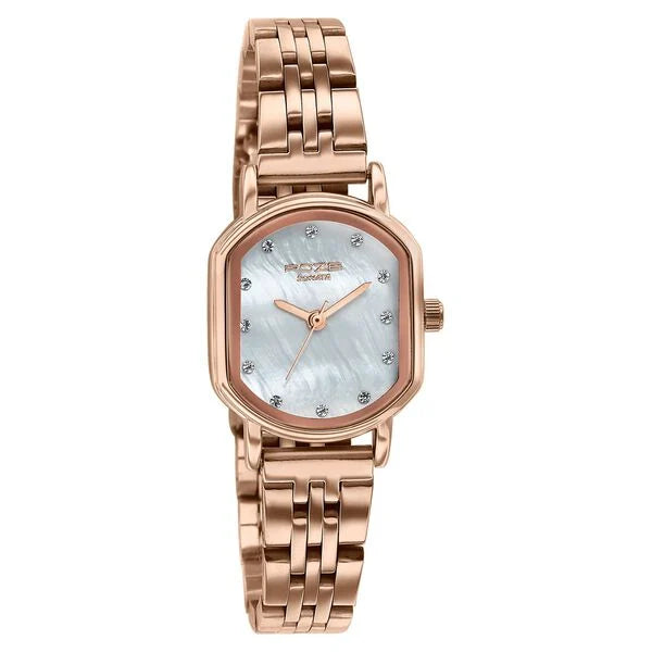 Sonata SP80161WM01 | Poze By Sonata Quartz Analog White Mother of Pearl Dial Rose Gold Stainless Steel Strap Watch For Women