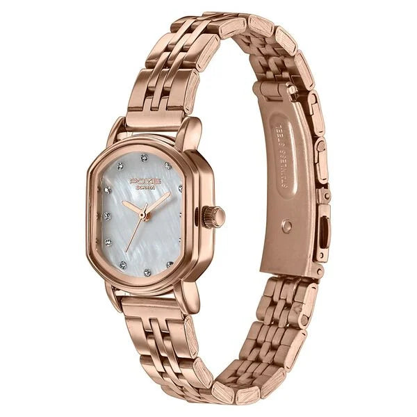 Sonata SP80161WM01 | Poze By Sonata Quartz Analog White Mother of Pearl Dial Rose Gold Stainless Steel Strap Watch For Women