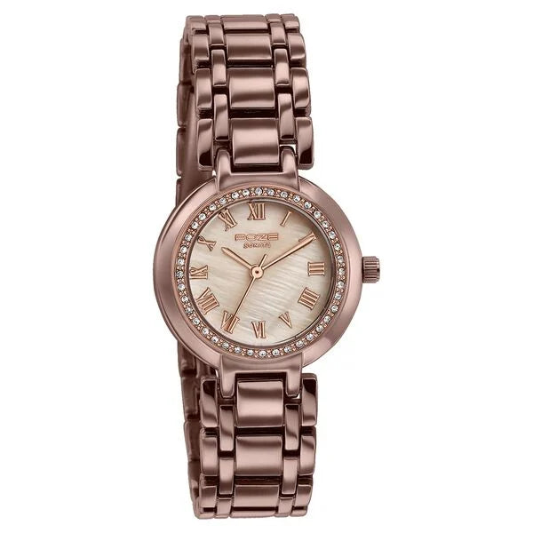 Sonata SP80163QM01 | Poze By Sonata Quartz Analog Beige Dial Brown Metal Strap Watch For Women