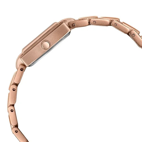 Sonata SP80171WM01 | Poze By Sonata Quartz Analog Pink Dial Rose Gold Metal Strap Watch For Women