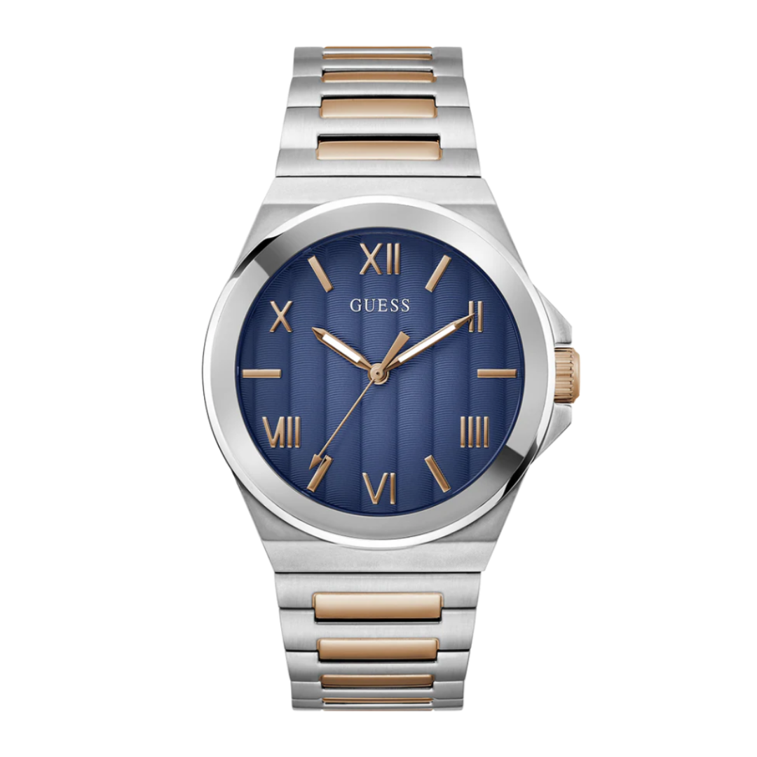 Guess GW0789G4 | Gd Vinyl Men Quartz Blue Dial Analog Stainless Steel.