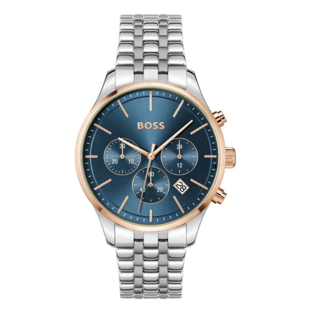 Boss 1514158 | Avery Men Quartz Blue Dial Chronograph Stainless Steel Watch.