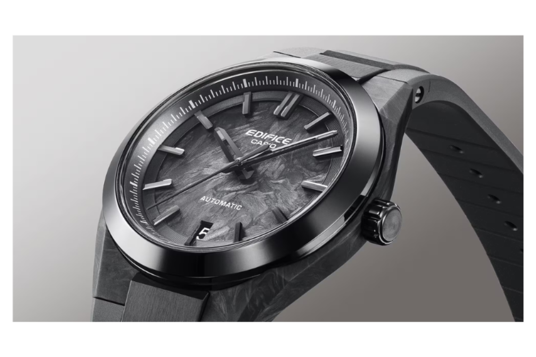 Casio EFK-100XPB-1ADR ED673 | Edifice Men Automatic Black Dial Analog Resin Watch.