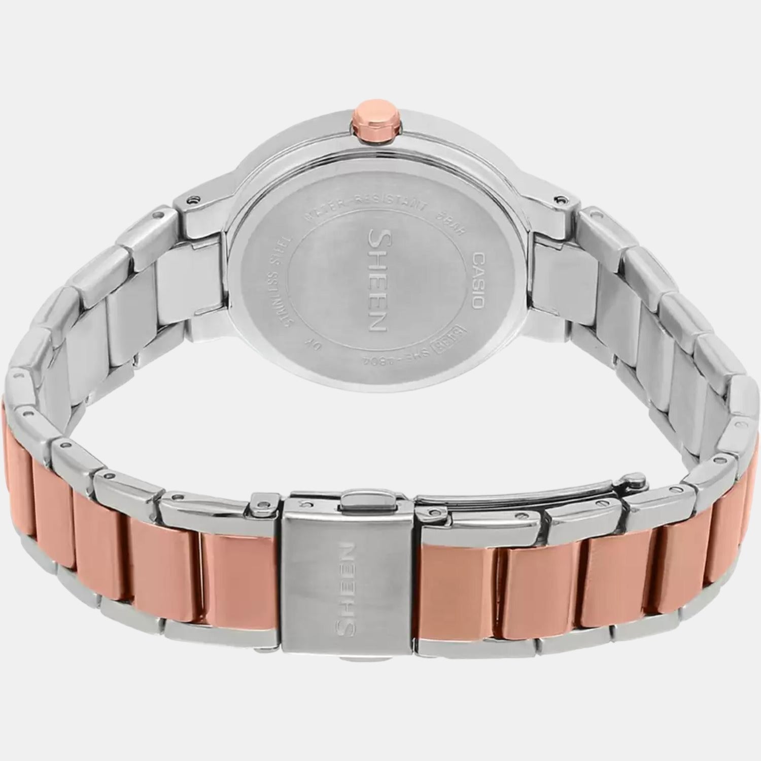 Sheen Women Quartz Silver Dial Analog Stainless Steel Watch SX129
