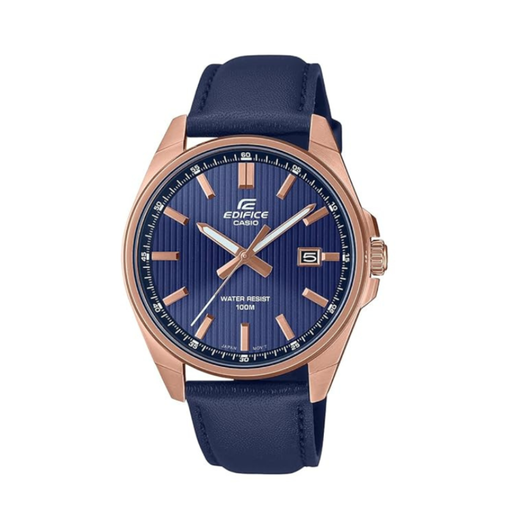 Casio EFV-150CL-2AVUDF ED617 | Edifice Men Quartz Blue Dial Analog Leather Watch