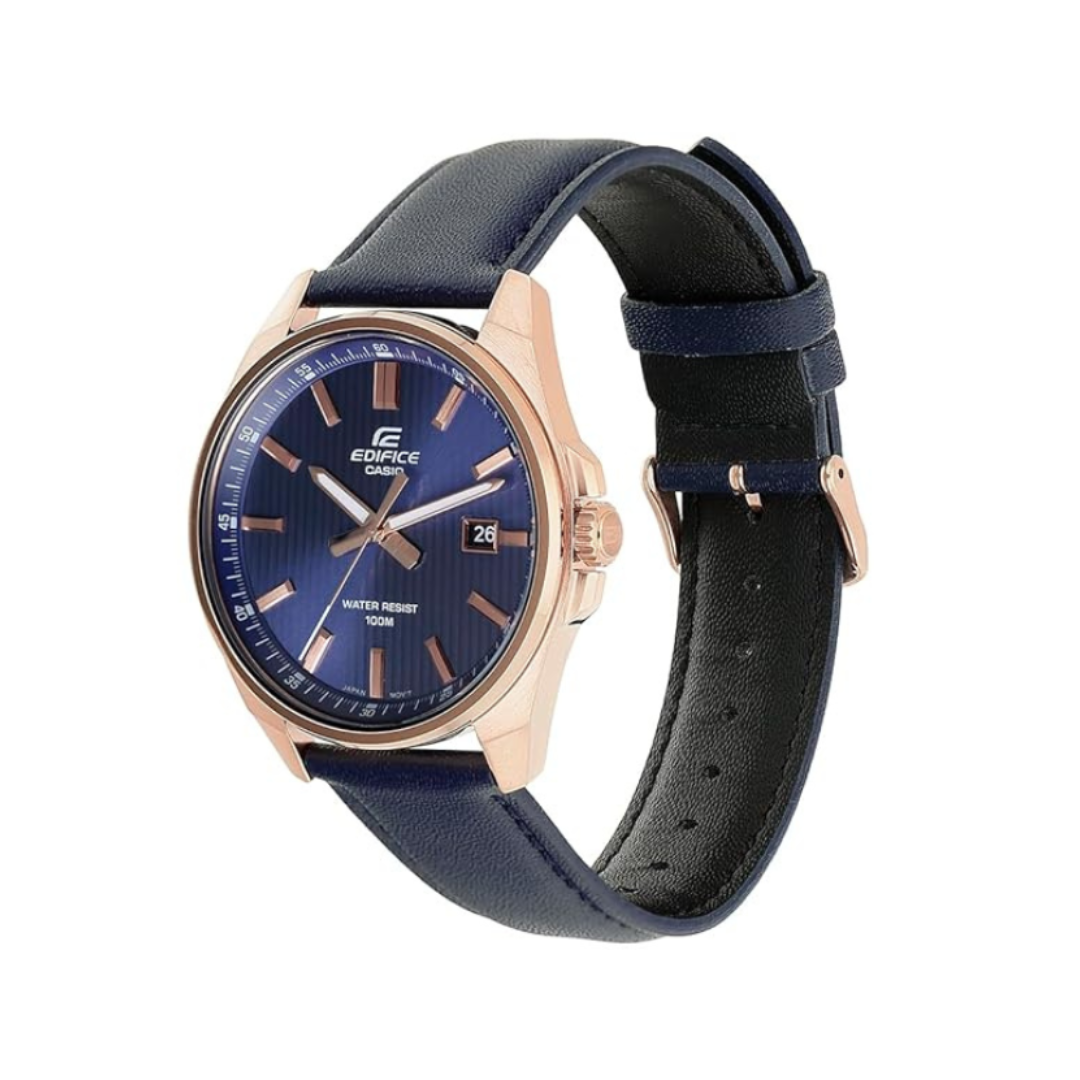 Casio EFV-150CL-2AVUDF ED617 | Edifice Men Quartz Blue Dial Analog Leather Watch