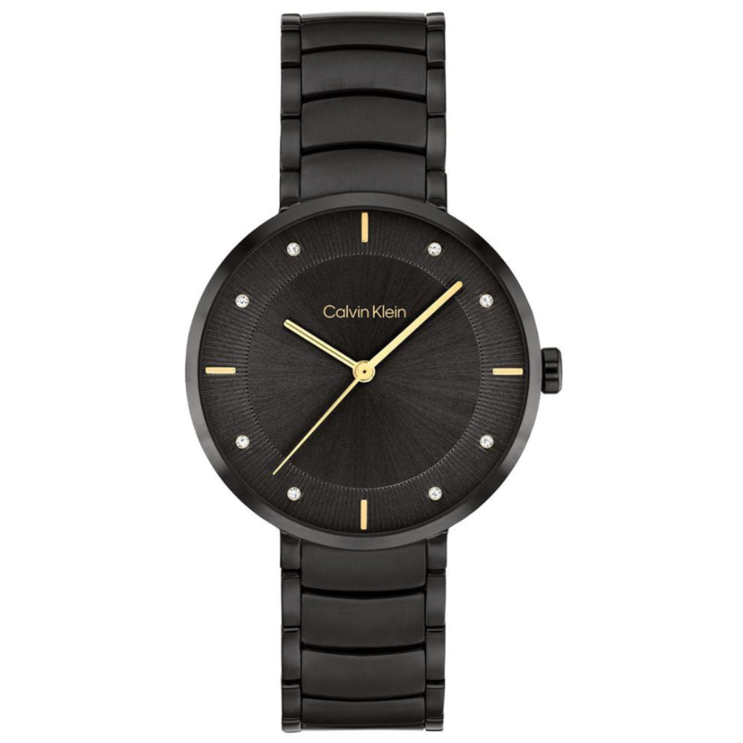 Calvin Klein 25100021 | Sentiment Women Quartz Black Dial Analog Stainless Steel Watch