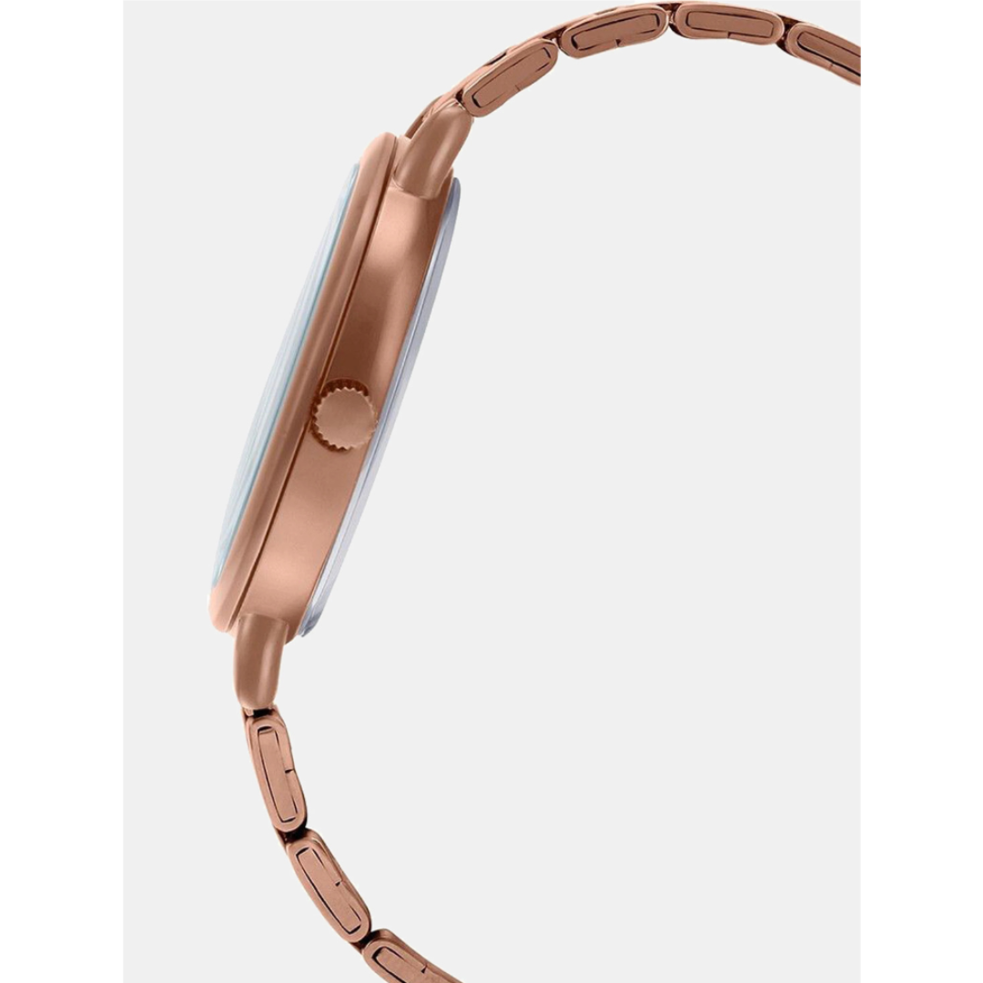 Casio LTP-E415PG-1CDF A1813 | Enticer Women Quartz Black Dial Analog Stainless Steel Watch