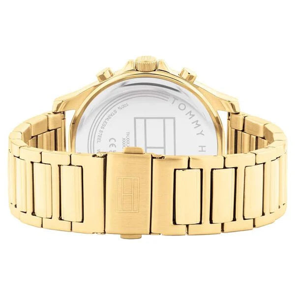 Tommy Hilfiger TH1710520 | Tommy Hilfiger Black Dial Golden Colour Stainless Steel Strap Watch for Men