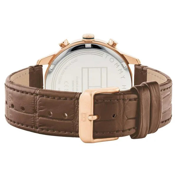 Tommy Hilfiger TH1710526 | Tommy Hilfiger Blue Dial Brown Colour Leather Strap Watch for Men