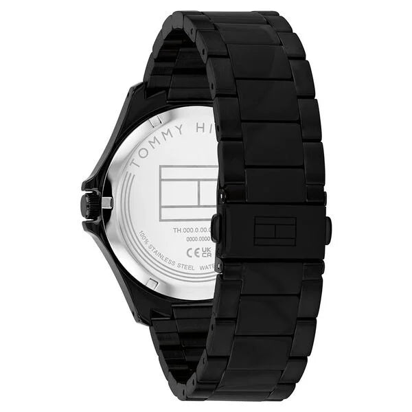 Tommy Hilfiger TH1710680 | Tommy Hilfiger Quartz Analog Black Dial Black Stainless Steel Strap Watch For Men