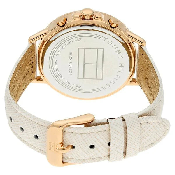 Tommy Hilfiger NCTH1781789 | Tommy Hilfiger Quartz Analog with Day and Date Pink Dial Leather Strap Watch for Women