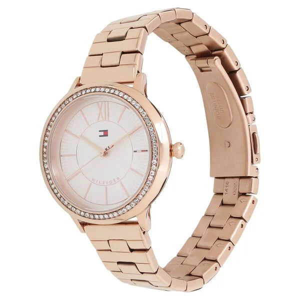 Tommy Hilfiger NCTH1781861 | Tommy Hilfiger Quartz Analog Silver Dial Metal Strap Watch for Women