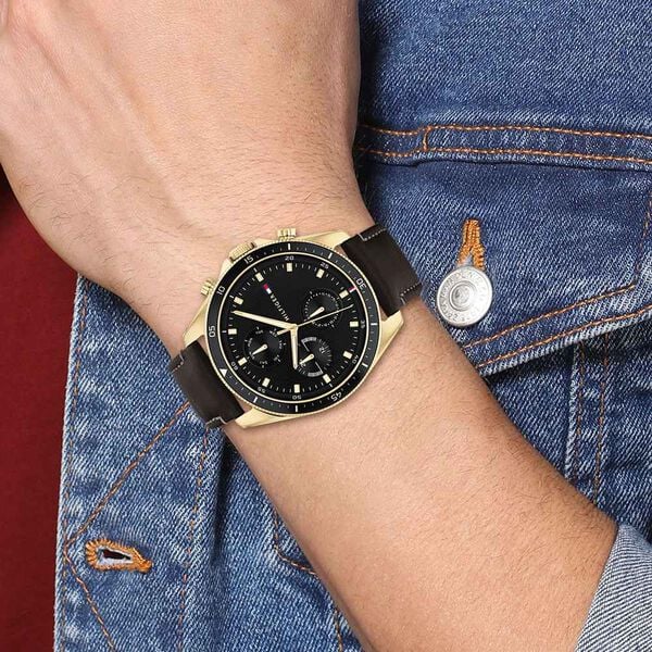 Tommy Hilfiger NETH1791836W | Tommy Hilfiger Black Dial Quartz Multifunction Watch for Men