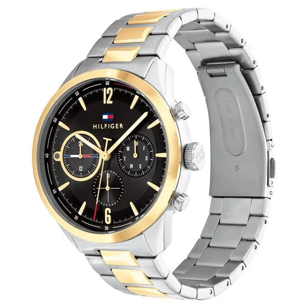 Tommy Hilfiger NETH1791944 | Tommy Hilfiger Black Dial Stainless Steel Strap Watch for Men