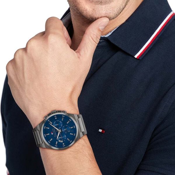 Tommy Hilfiger TH17922089 | Tommy Hilfiger Quartz Multifunction Blue dial Stainless Steel Strap Watch for Men