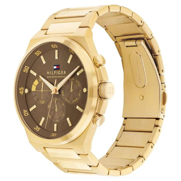 Tommy Hilfiger TH1792090 | Tommy Hilfiger Quartz Multifunction Brown dial Stainless Steel Strap Watch for Men