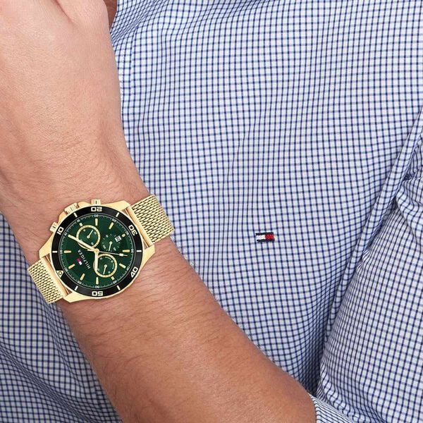 Tommy Hilfiger TH1792093 | Tommy Hilfiger Quartz Multifunction Green Stainless Steel Strap for Men