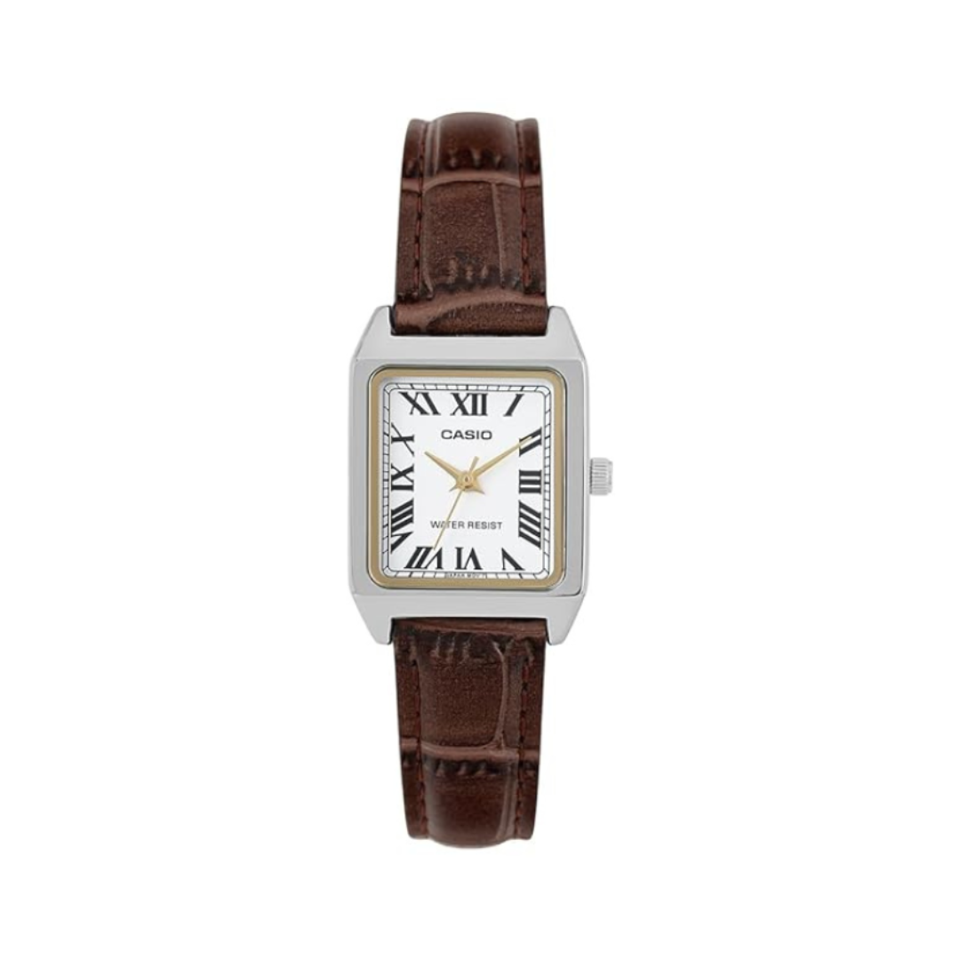 Casio LTP-V007L-7B2UDF A2288 | Enticer Women Quartz White Dial Analog Leather Watch