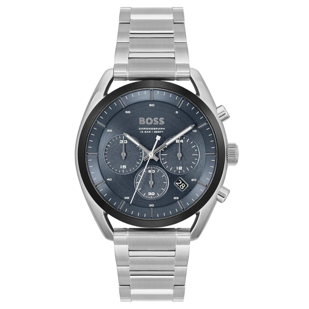 Boss 1514093 | Top Men Quartz Blue Dial Chronograph Stainless Steel Watch.