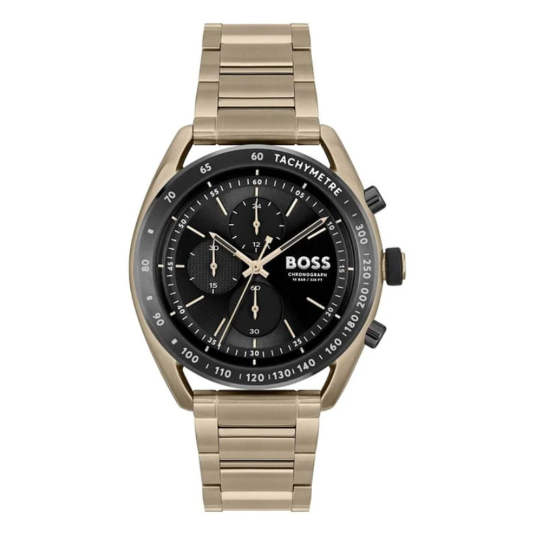 Boss 1514027 | Center Court Men Quartz Black Dial Chronograph Stainless Steel Watch .