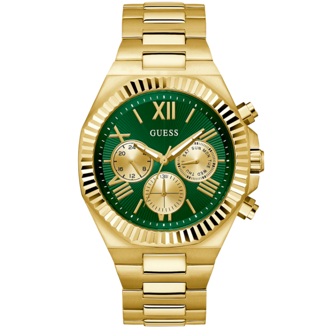 Guess GW0703G2 | Gd Equity Men Quartz Green Dial Analog Stainless Steel.