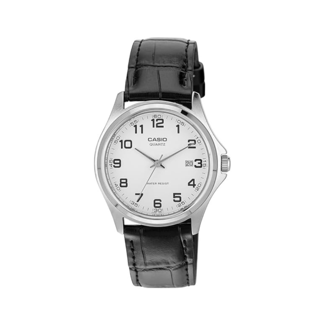 Casio MTP-1183E-7BDF A212 | Enticer Men Quartz White Dial Analog Leather Watch
