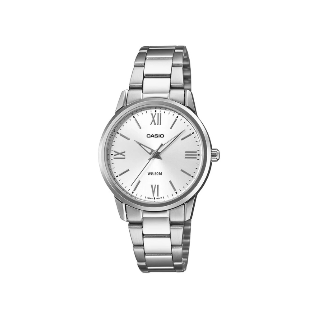 Casio LTP-1303DD-7AV A2478 | Enticer Women Quartz White Dial Analog Stainless Steel Watch