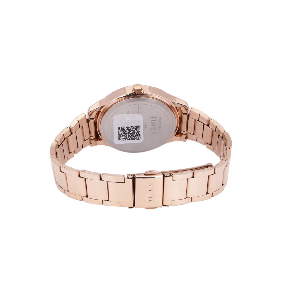 Timex TW000Q810 | Timex Fashion Women's Rose Gold Dial Round Case Multifunction Function Watch.