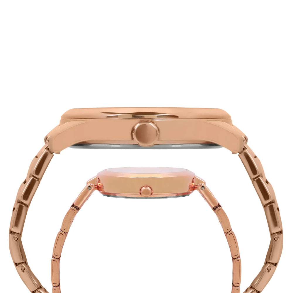 Timex TW00PR266 | Timex Empera Pairs Rose Gold Dial Round Case Multifunction Function Watch