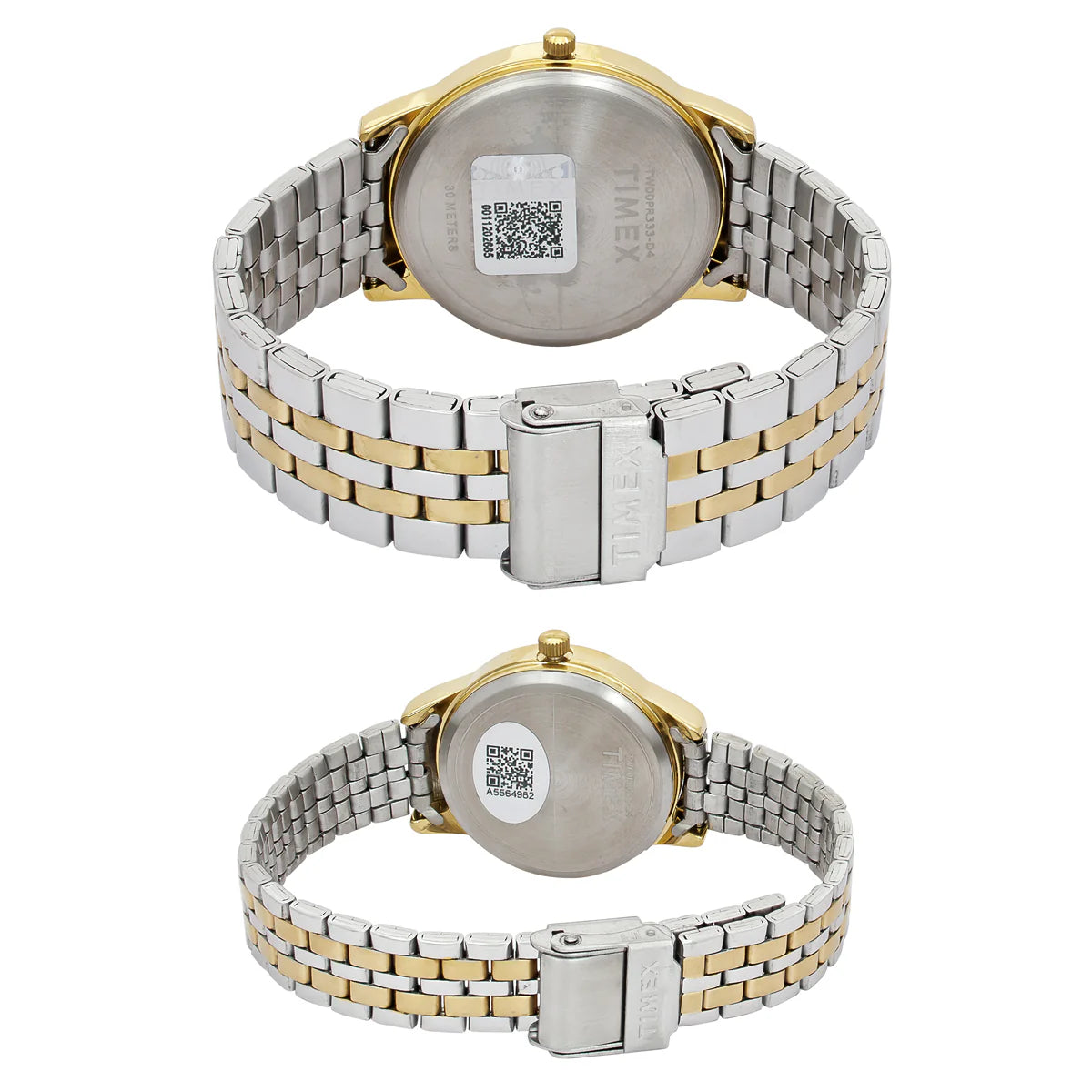 Timex TW00PR333 | TIMEX Round Champagne Dial Analog Pair's Watch