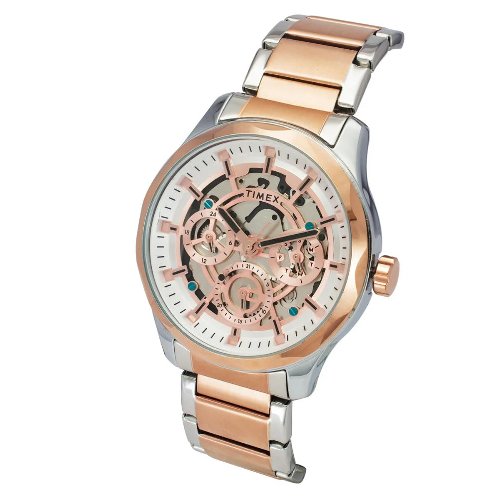 Timex TW0TG7629 | Timex Men Rose Gold Round Dial Analog Watch