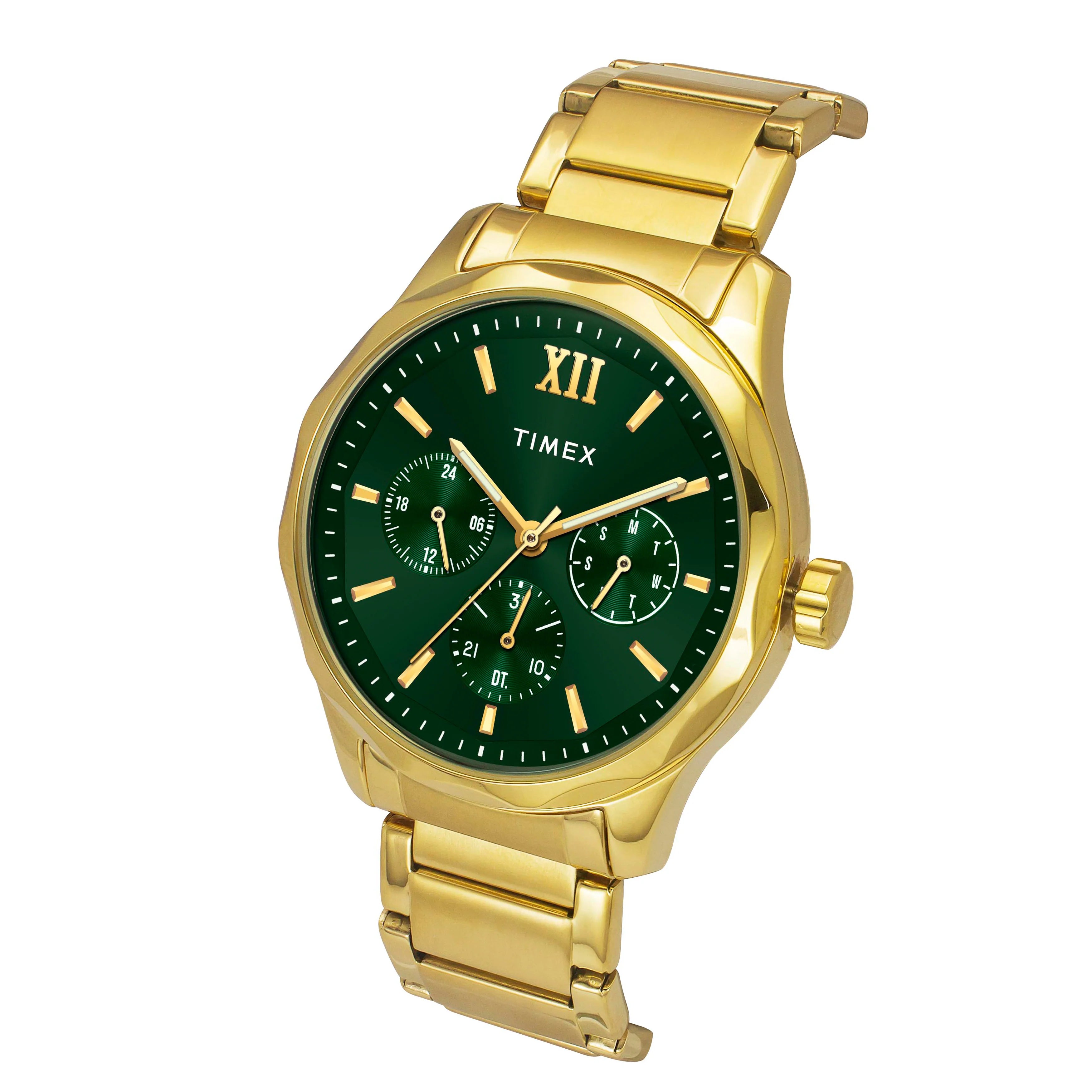 Timex TW0TG7635 | Timex Men Green Round Dial Analog Watch