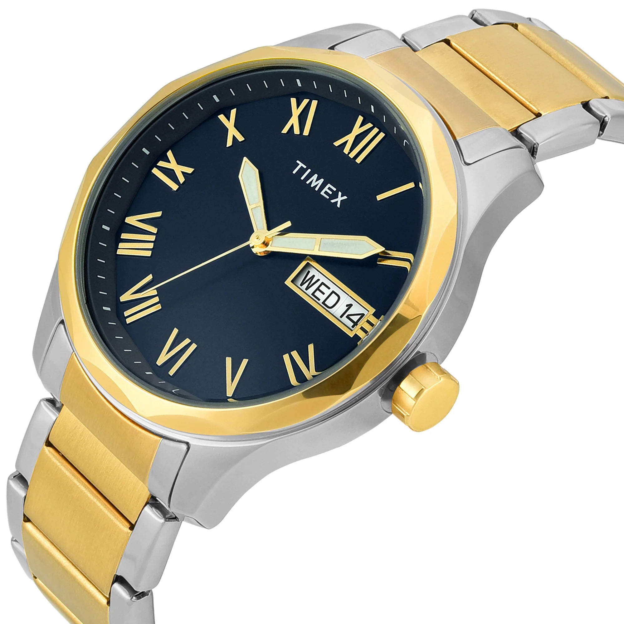 Timex TW0TG7642 | TIMEX Round Blue Dial Analog Men's Watch
