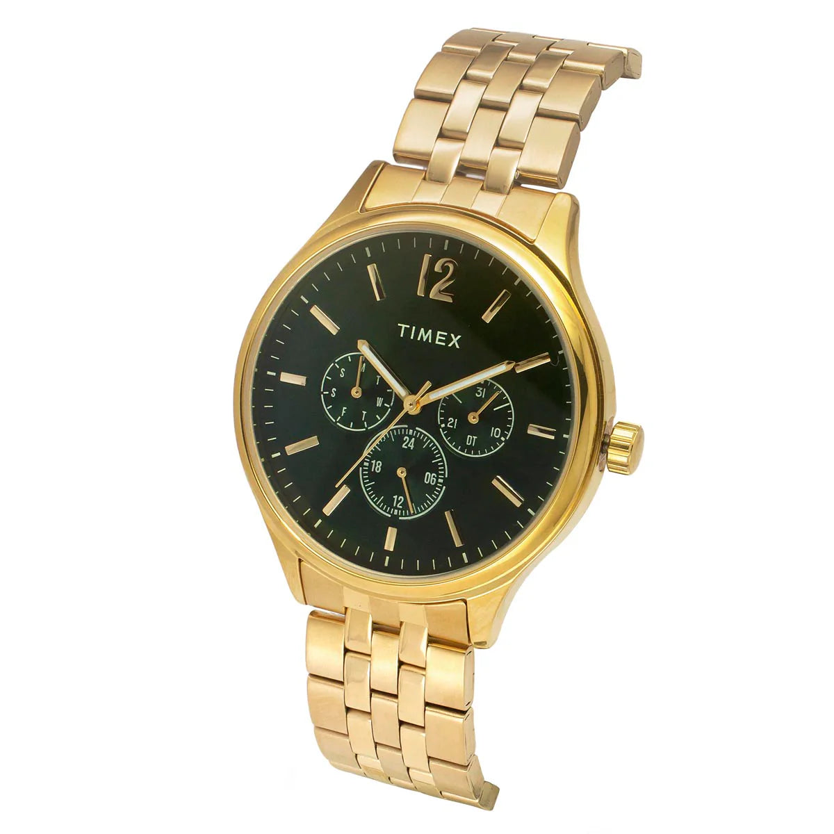 Timex TWEG18435 | Timex Men Green Round Dial Analog Watch