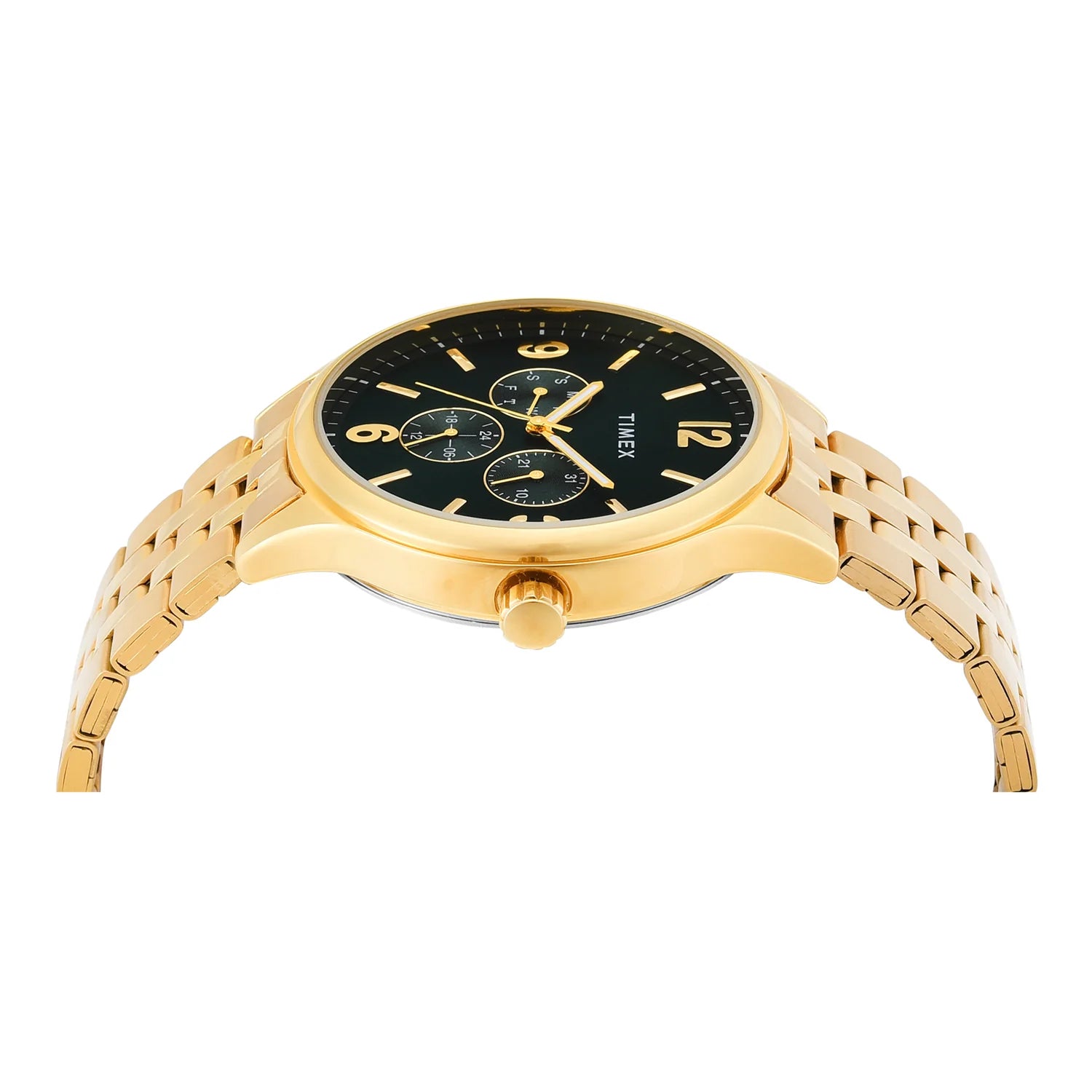 Timex TWEG18440 | TIMEX Green Round Dial Analog Men's Watch