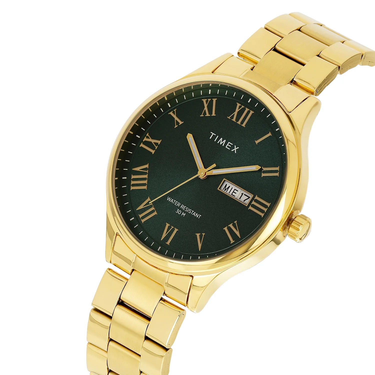 Timex TWEG18446 | TIMEX Green Round Dial Analog Men's Watch