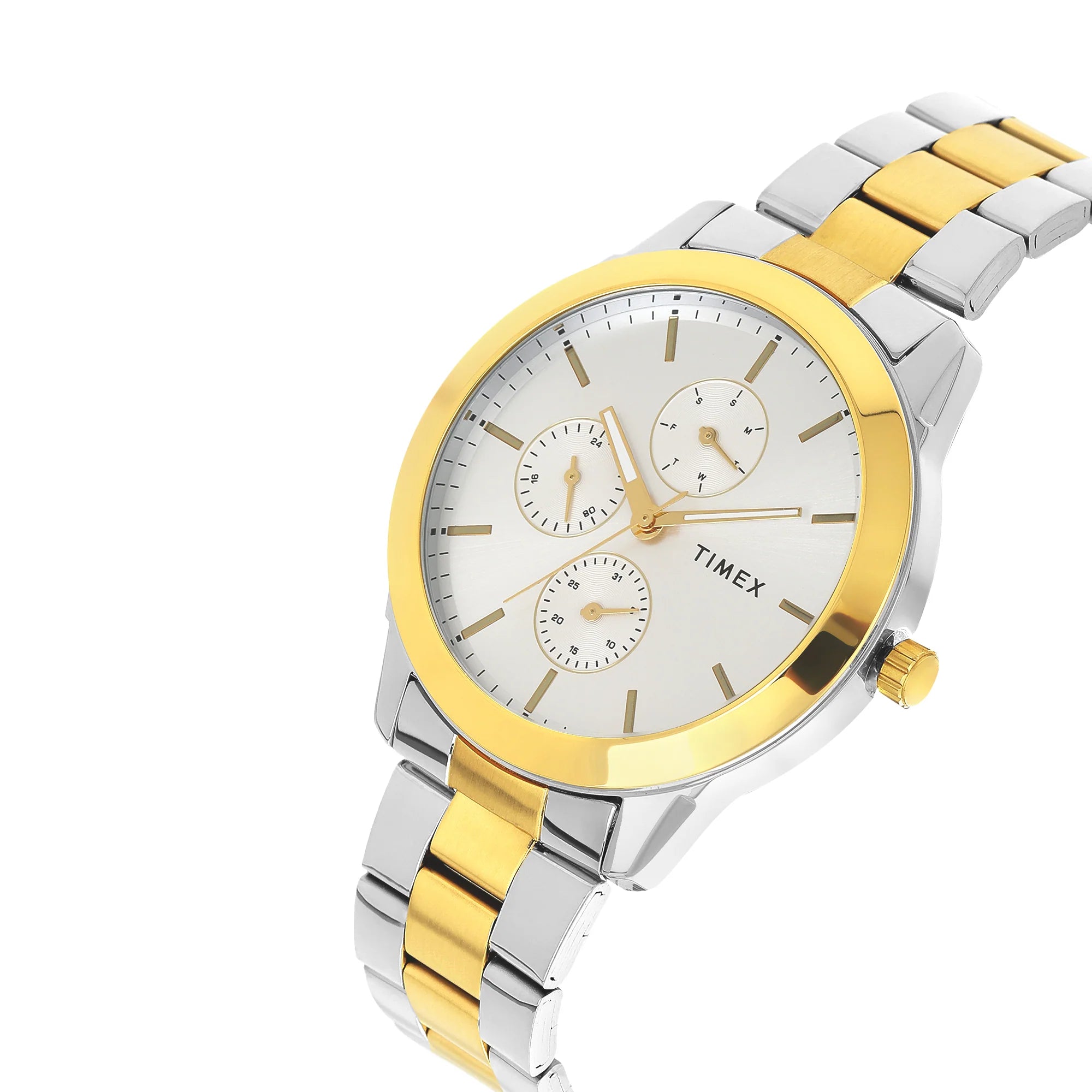 Timex TWEG18523 | TIMEX Men Silver Round Dial Analog Watch.