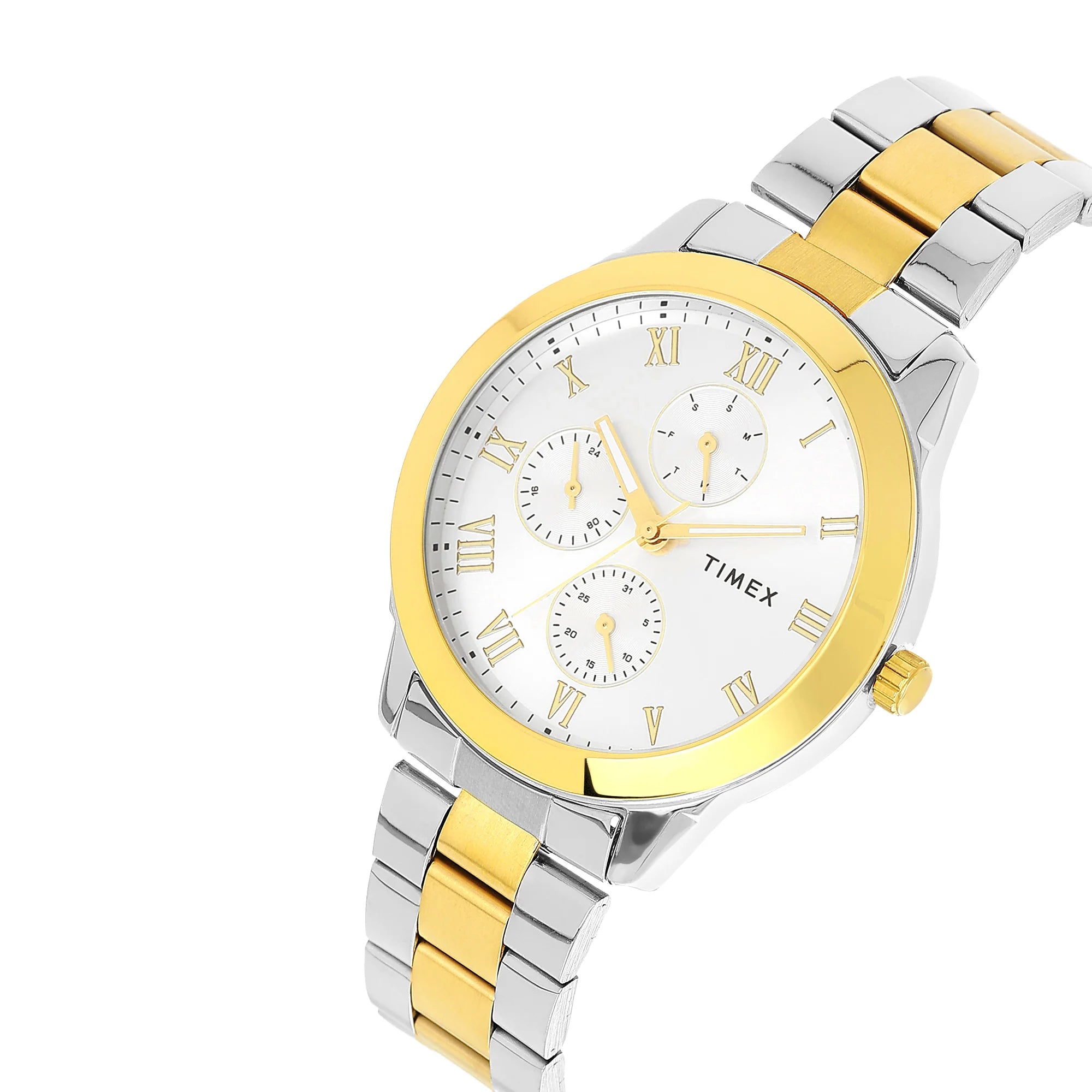 Timex TWEG18528 | TIMEX Men Silver Round Dial Analog Watch.