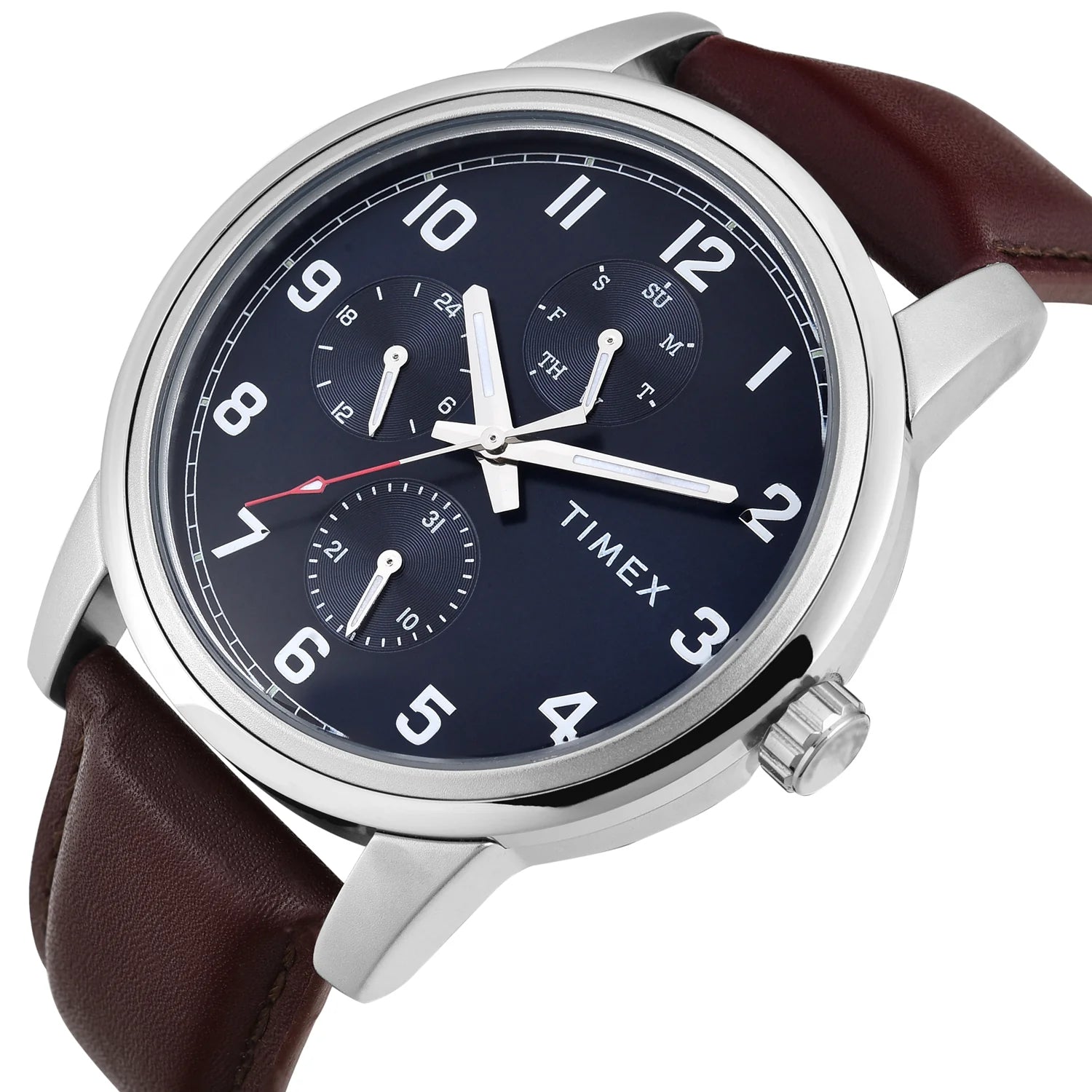 Timex TWEG18906 | TIMEX Blue Round Dial Analog Men's Watch.