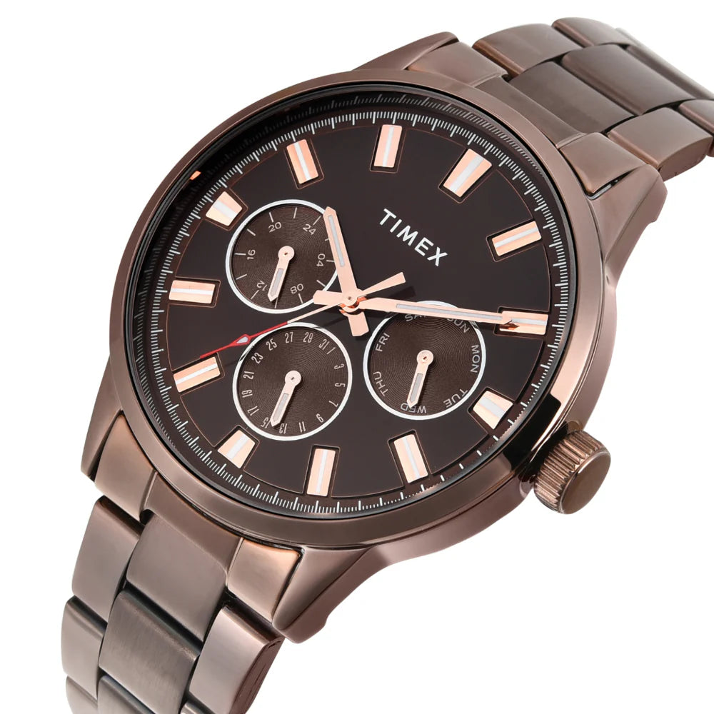 Timex TWEG19929 | Timex Men Brown Round Multifunction Dial Watch