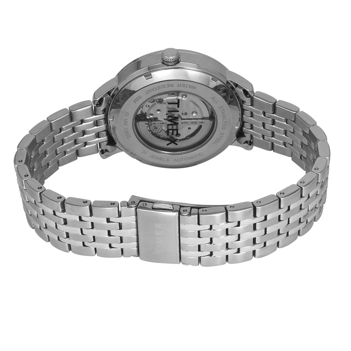 Timex TWEG23502 | Timex Trend Men Automatic Green Round Stainless Steel Dial Watch