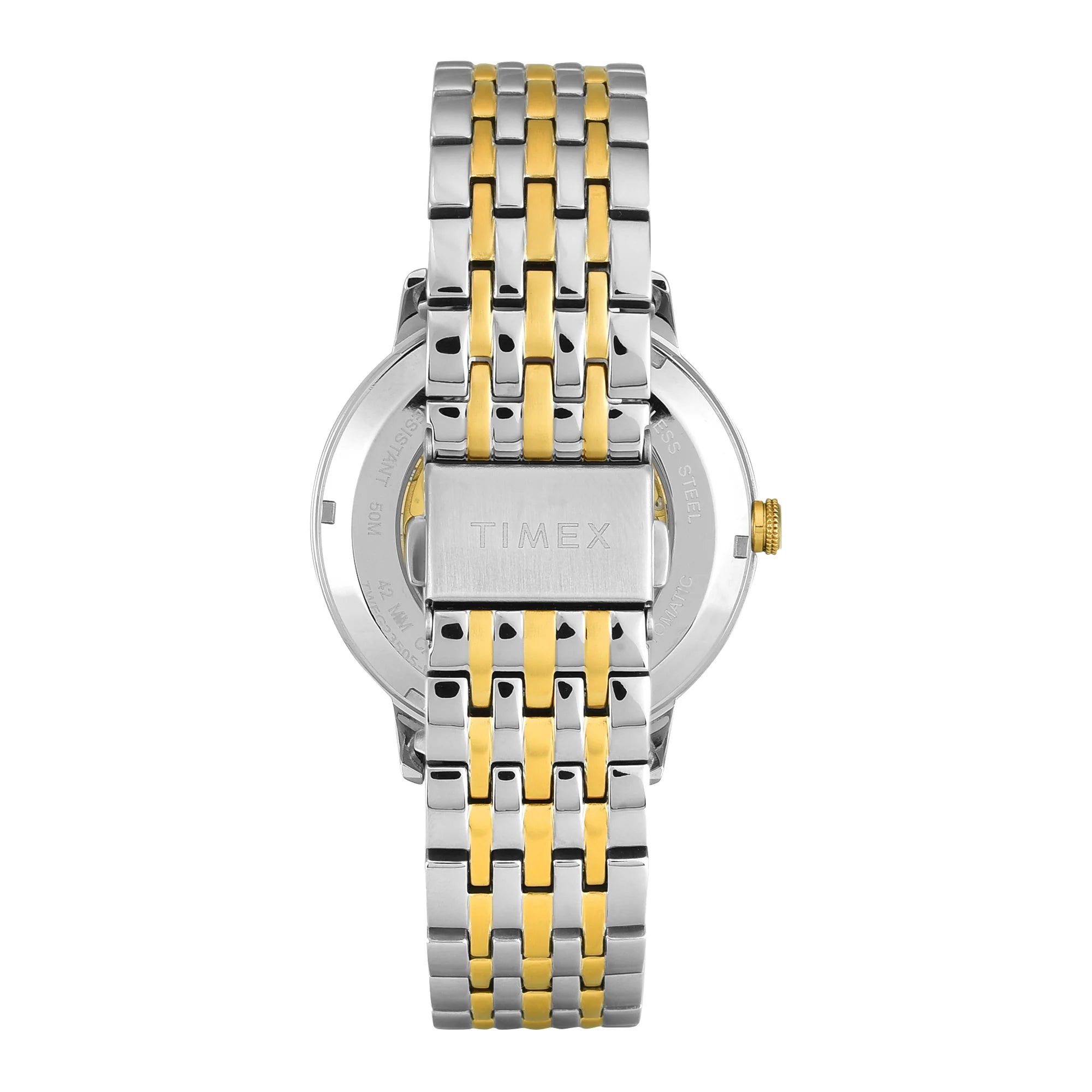 Timex TWEG23505 | TIMEX Blue Round Dial Analog Automatic Men's Watch.