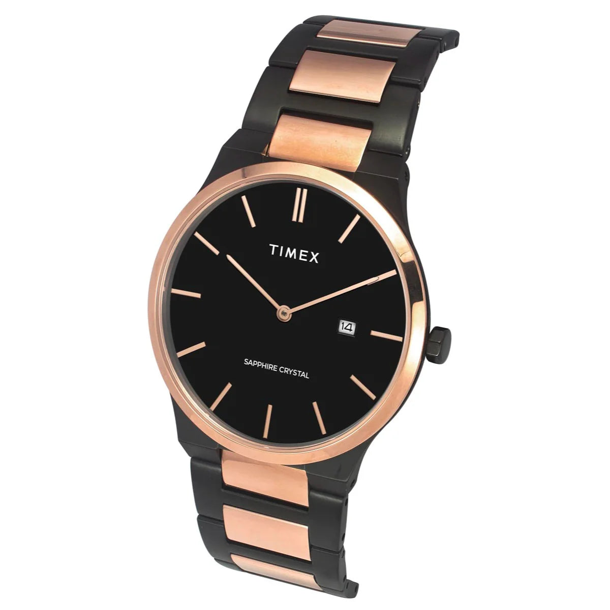 Timex TWEG23601 | Timex Men Analog Black Round Stainless Steel Dial Watch.