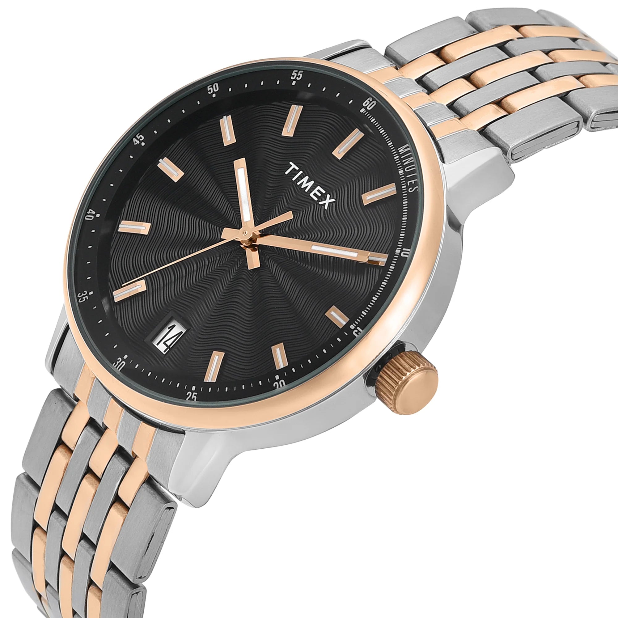 Timex TWEG25411 | Timex Trendline Round 41mm Black Dial Analog Men Watch.