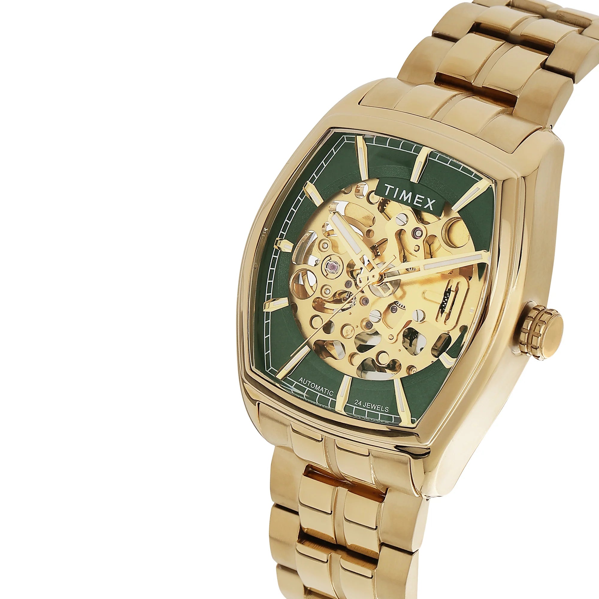 Timex TWEG25902 | TIMEX Men Green Rectangle Dial Analog Automatic Watch.
