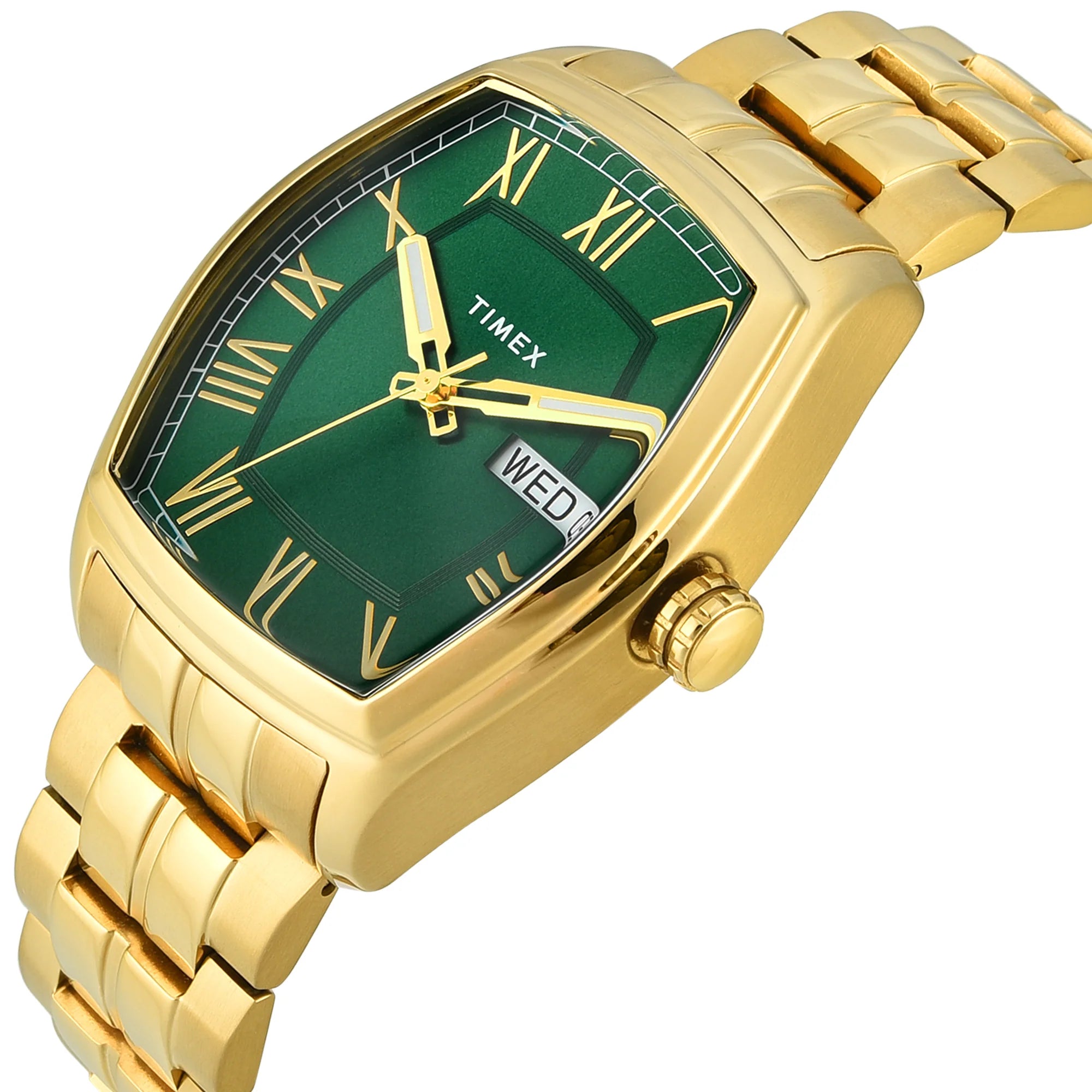 Timex TWEG25905 | TIMEX Green Tonneau Dial Analog Men's Watch.